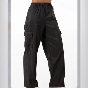 Balera Black Elastic Waist Hip Hop Dance Cargo Pants